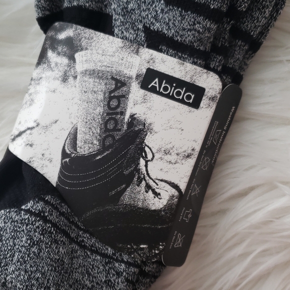 Abida Black and Dark Gray Premium Hiking Socks - Picture 2 of 2